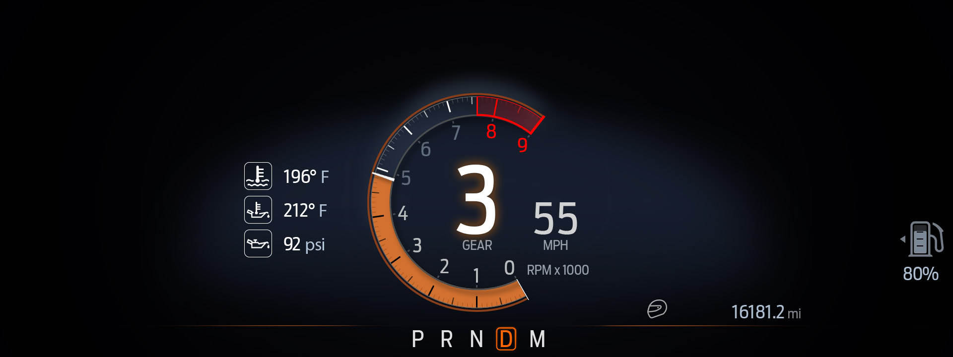 Ford Mustang GTD 2025 Performance cluster 01