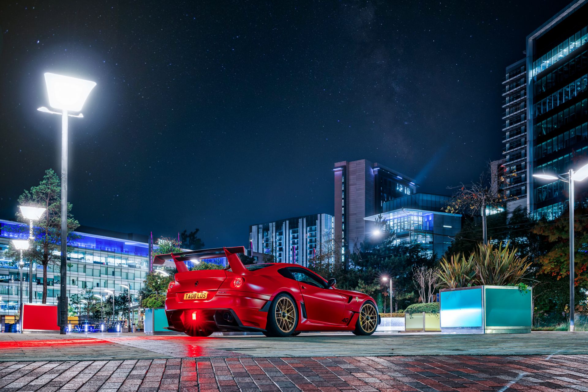 TALOS Ferrari XXT parked city night 2