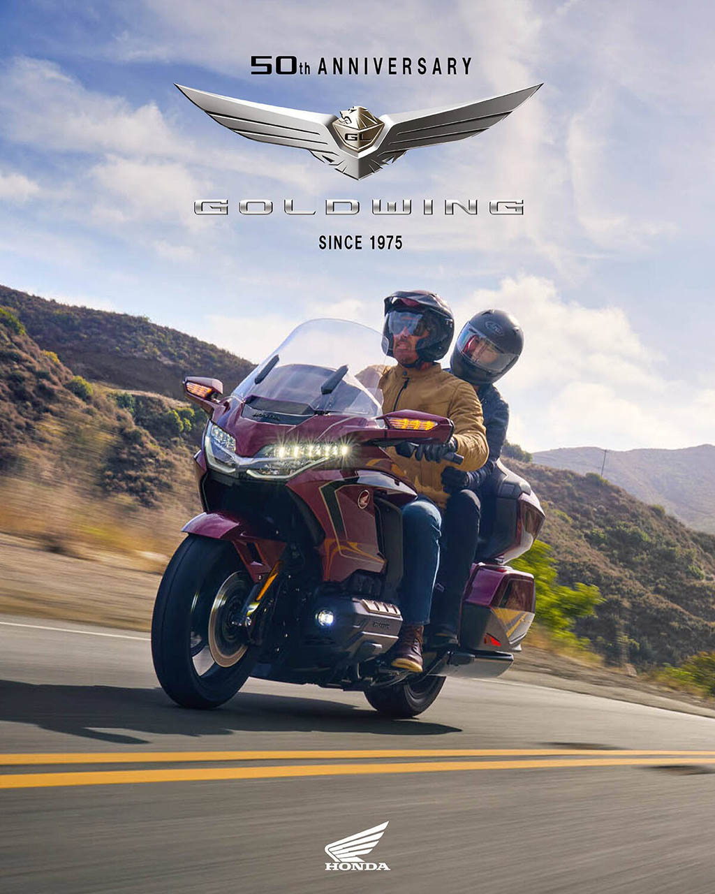 527580 25YM Honda GL1800 Gold Wing and Gold Wing Tour models celebrate half a