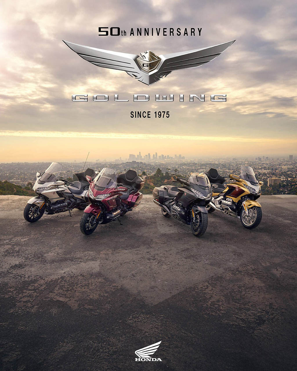 527586 25YM Honda GL1800 Gold Wing and Gold Wing Tour models celebrate half a