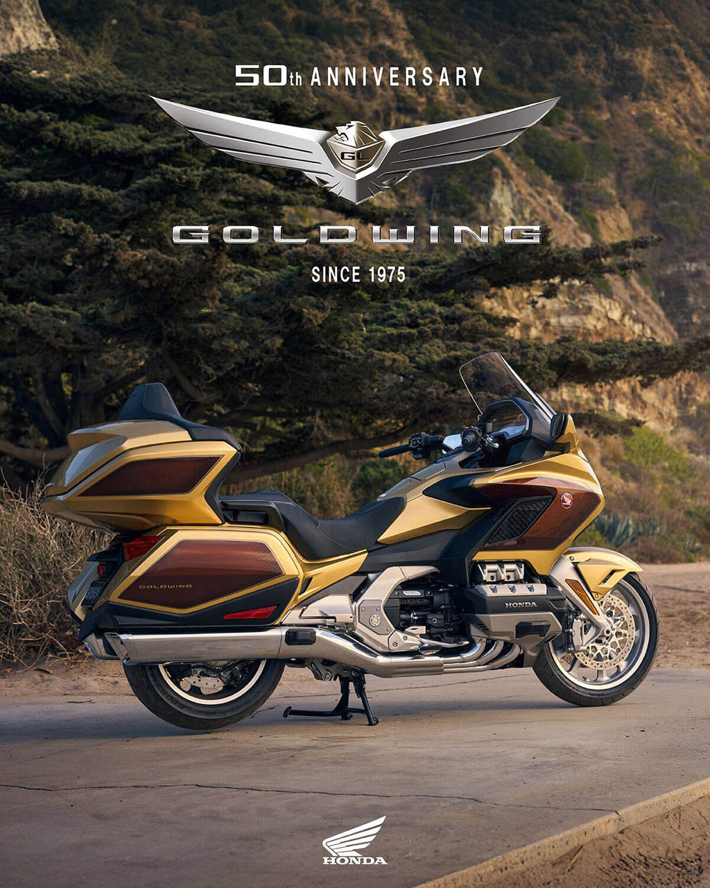 527588 25YM Honda GL1800 Gold Wing and Gold Wing Tour models celebrate half a